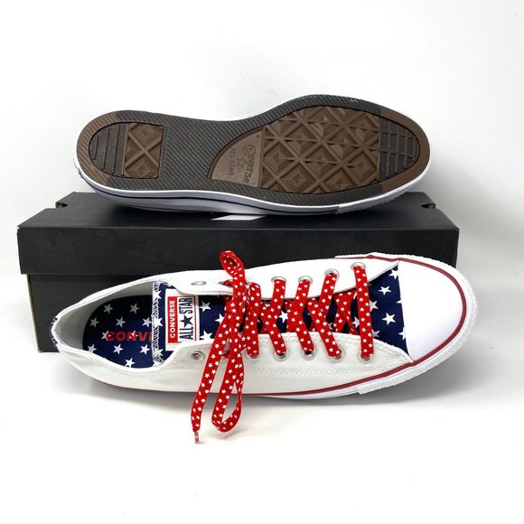 💖MEGA SALE💖Converse Men CT All Star OX White Canvas Universe Red Blue 170815F - Picture 3 of 11